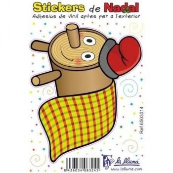 Detalles Infantiles - Adhesivo de vinilo pequeño navidad tió
