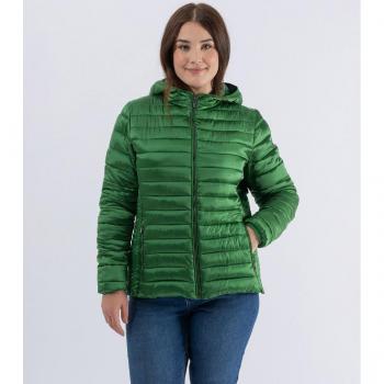 Parka entallada de mujer October con capucha y cierre de cremallera