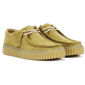 Clarks Torhill Lo Men's Light Olive Suede Lace-Up Shoes