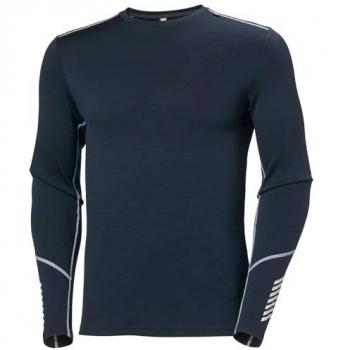Camiseta térmica de manga larga para hombre Helly Hansen Lifa Merino Midweight color azul océano tamaño L