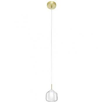 Lámpara Colgante Transparente X-Ray de Miloox, Forma Recta y Cristal Grande