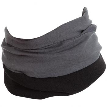 Pañuelo polar polar polar para manguera y cuello para días fríos de otoño e invierno, para hombres y mujeres, colores modernos, Antracita con forro polar negro., Talla única