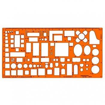 Plantilla de Mobiliario Standardgraph/Leniar 7343 a escala 1:50
