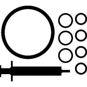 Kit de montaje para turbocompresor ELRING 727.471, incluye componentes específicos para la instalación y mantenimiento del sistema de turbocompresión en motores, fabricado con materiales de alta calidad para garantizar durabilidad y rendimiento óptimo