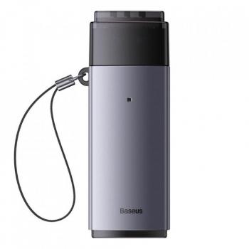 Baseus Lite Series USB-C/USB-A SD/MicroSD Memory Card Reader - Grey