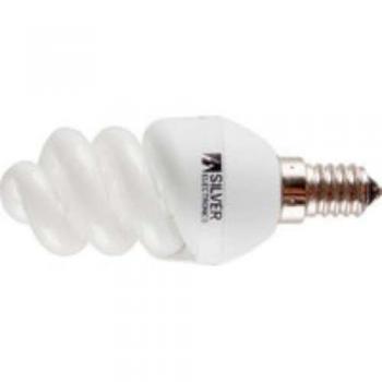 Silver Electronics Mini Full Bombillas de Bajo Consumo, 2700 K, E27, 9 W, Blanco