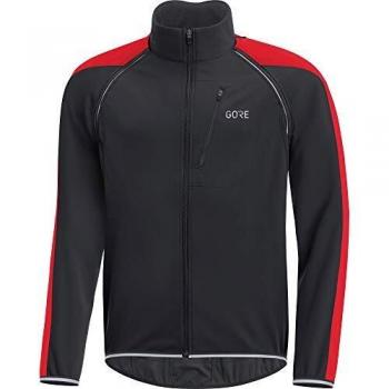 Gore Bike Wear 100190 Chaqueta Zip-Off, Hombre, Negro/Rojo, S
