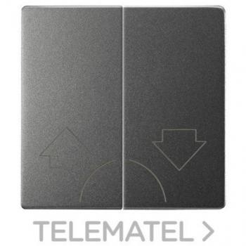 Tecla doble persianas Simon 82 sin enclavamiento titanio 0701002134