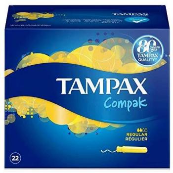 Tampax Compak Regular Tampons, Pack of 22