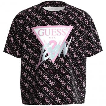 Guess Girls' Short Sleeve Logo T-Shirt - Black, Various Colors and Styles