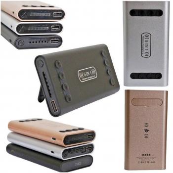 Power Bank 5 en 1 Inalámbrico Qi LED 10000mAh Cargador de Batería