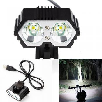 Bicicletas luz, weant cabeza luces 6000LM 50.000 horas 2 x XM-L T6 LED cargador USB 4 modos impermeable IPX7 lámpara para bicicleta faro delantero