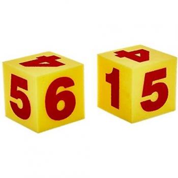 Learning Resources- Dados Gigantes de números de Espuma Blanda