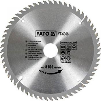 Yato YT-6068 - Sierra circular con carburo 210 x 60 x 30 mm