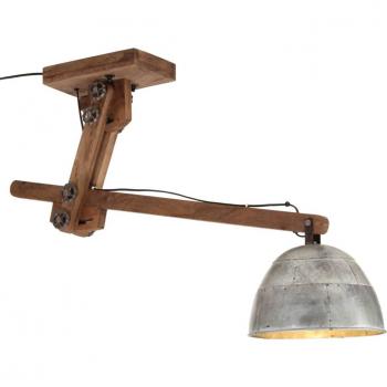 Lámpara de techo vintage 25 W E27 plateada 105x30x65-108 cm