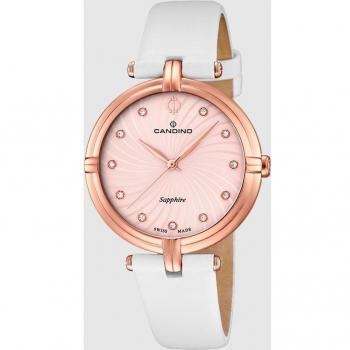 Reloj Candino Lady Elegance C4600/1 de piel blanco