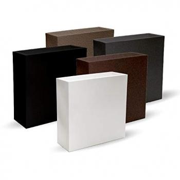 Macetero Rectangular JUNCO de 80 cm de alto, muy resistente, hecho de polietileno, apto para exterior e interior, estilo moderno, disponible en varios colores