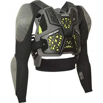 PETO ACERBIS SPEKTRUM NIVEL 2, Chaleco antibalas, color negro y amarillo, talla S/M, armadura corporal unisex-adulto, modelo multicolor