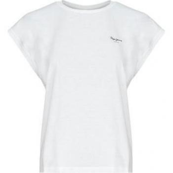 Pepe Jeans Women's Bloom T-Shirt - Sustainable Cotton, White