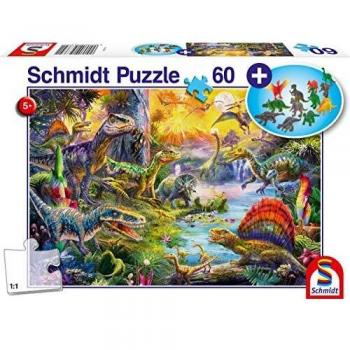 Puzzle 60 Piezas + 12 Figuras - Dinosaurios Schmidt Spiele