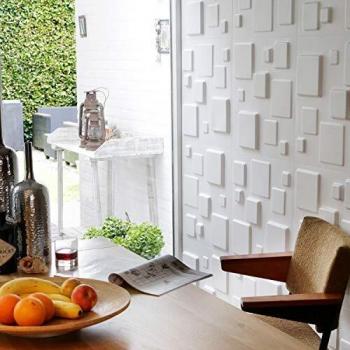 WallArt Paneles de Pared 3D Cuadrados 12 Piezas GA-WA09 Fibra Vegetal Natural