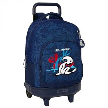 Mochila Escolar con Ruedas Safta El Niño Paradise Azul Marino 33 x 45 x 22 cm, Compacta, Extraíble, Ideal para Niños de Diferentes Edades, Cómoda y Versátil, Calidad y