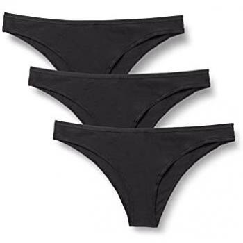 Iris & Lilly BELD004M3 Bikinis & Brasil, Negro, 36, Pack de 3