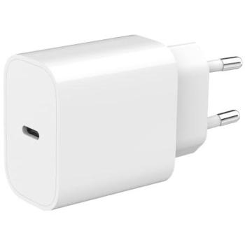 Cargador Rápido Gembird USB-C 20W Blanco con Power Delivery y Carga Rápida