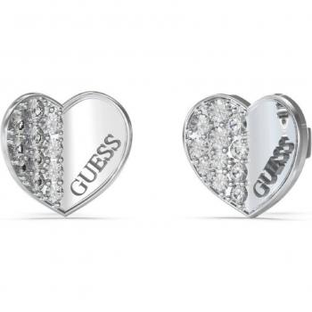 Pendientes Lovely Guess de acero plateado