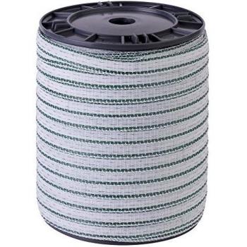 Cinta Eléctrica para Cercas Beaumont Classic 12 mm Blanco/Verde 200 m