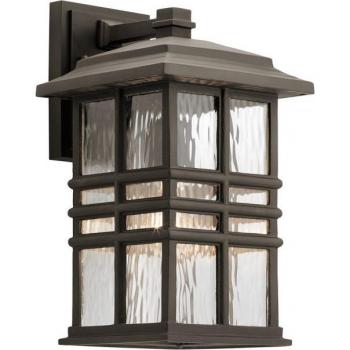 Farol de pared de jardín de bronce antiguo cuadrado Beacon de 14 - Elstead - Beacon Square Outdoor 1 lámpara de pared de luz, bronce antiguo, IP44, E27