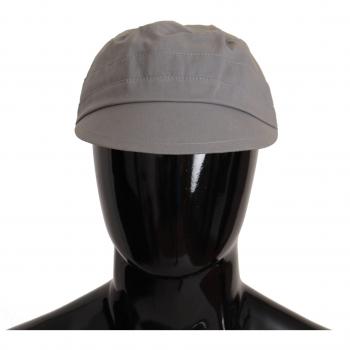 Dolce & Gabbana Gray Newsboy Cap - Capello Cotton Hat, Size: 60 cm (XL), Authentic, Made in Italy