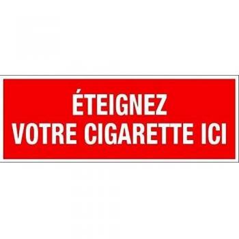 Novap - Panel - Eteignez votre Cigarette - 330 x 120 mm rígida