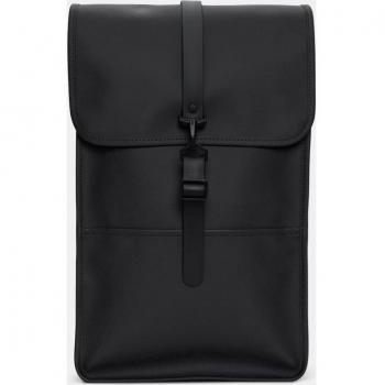 Rains Waterproof Backpack with Laptop Pocket - Black - One Size