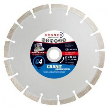Dronco G4-400 Discos de Diamante, G4, Granito, Antes Lt36, 400 Mm Diámetro, 3.2 Mm Espesor, Eje Diámetro 25.4 Mm
