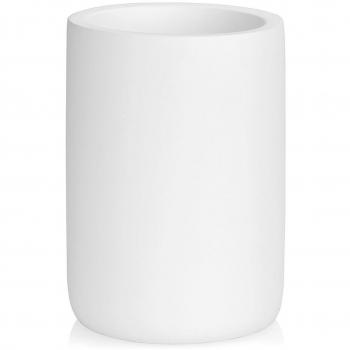 Portacepillos de resina blanco mate de 7x10cm Andrea House