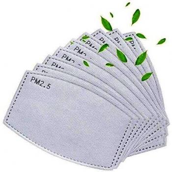 60 filtros de carbón activado, 5 capas exactas de filtro reemplazable, PM2.5 antivaho