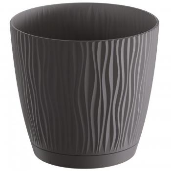 Maceta SANDY P 1,6L, dimensiones (mm) 149x149x139, color Mocca