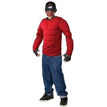 Disfraz de diablo con pecho musculoso para niños, 5-7 años