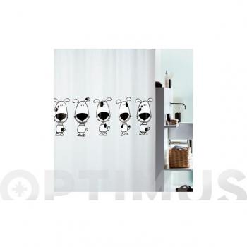 Cortina de Baño Peva Beagle Negra 180 x 200 cm Marca Spirella