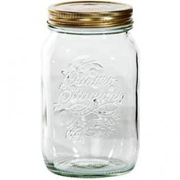 Bote de Cocina Quattro Stagioni de Cristal con Tapa Rosca, 1 Litro