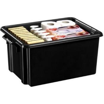 Strata Maxi - Caja de almacenaje, 32 l, color negro