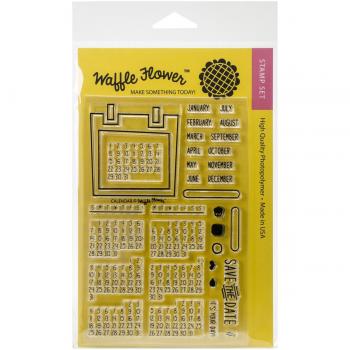 Waffle Flower Crafts Clear Stamps 4X6-Calendar