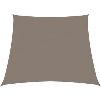 VidaXL Toldo de vela trapezoidal de tela oxford gris taupe 4/5x3 m