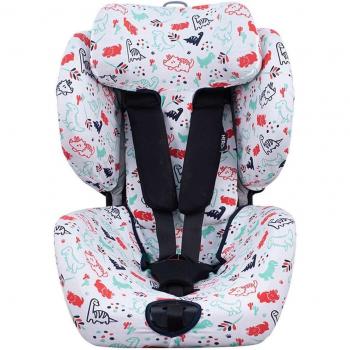 Funda para silla de coche Recaro Zero.1 I-Size Jyoko Dino Party, compatible con modelo Recaro Zero.1 I-Size, diseño divertido de Dino Party