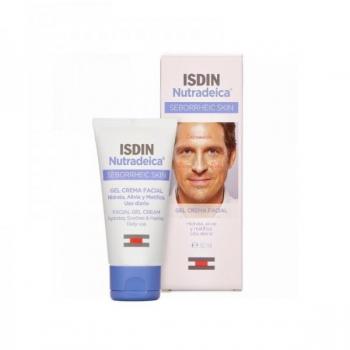 ISDIN Nutradeica Gel Crema Facial 50ml - Gel crema facial para piel seborréica, formulación específica para el tratamiento de la dermatitis seborreica, textura ligera y no grasa, ayuda a reducir el enrojec