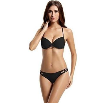 zeraca Mujer Tiras inferior bañadores Push Up Halter