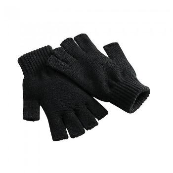 Guantes sin dedos Beechfield Unisex para adultos Negro L-XL