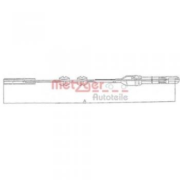 Metzger 11.5921 Cable de accionamiento, freno de estacionamiento