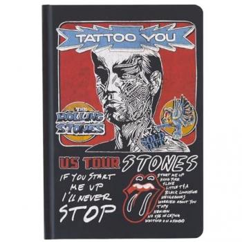 Cuaderno A5 Punteado Premium The Rolling Stones - Bloc de Notas Tapa Dura con Marcapáginas, 192 Páginas para Journaling y Bullet Journal